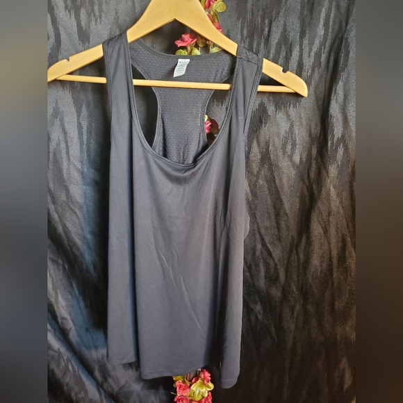 BNWT Black Bally Total Fitnes racerbank tank top size Large - Picture 1 of 4